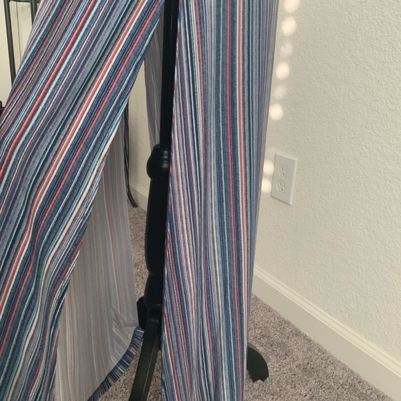 Veronica M Blue and Pink Striped Maxi Dress - Picture 3 of 4